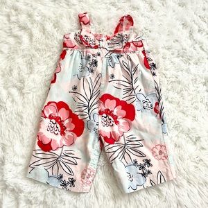 Janie and Jack Floral Jumpsuit 3-6M